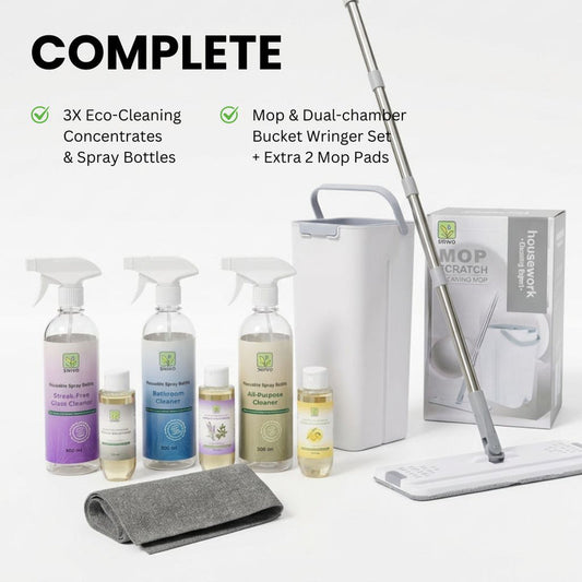 Mop & Bucket Wringer Set β 360Β° Self-Cleaning with Microfiber Pads