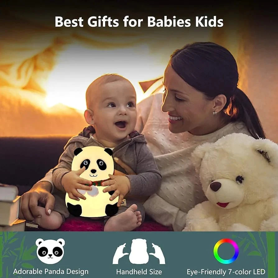 Cute Panda Squishy Night Light - Tap & Remote Control