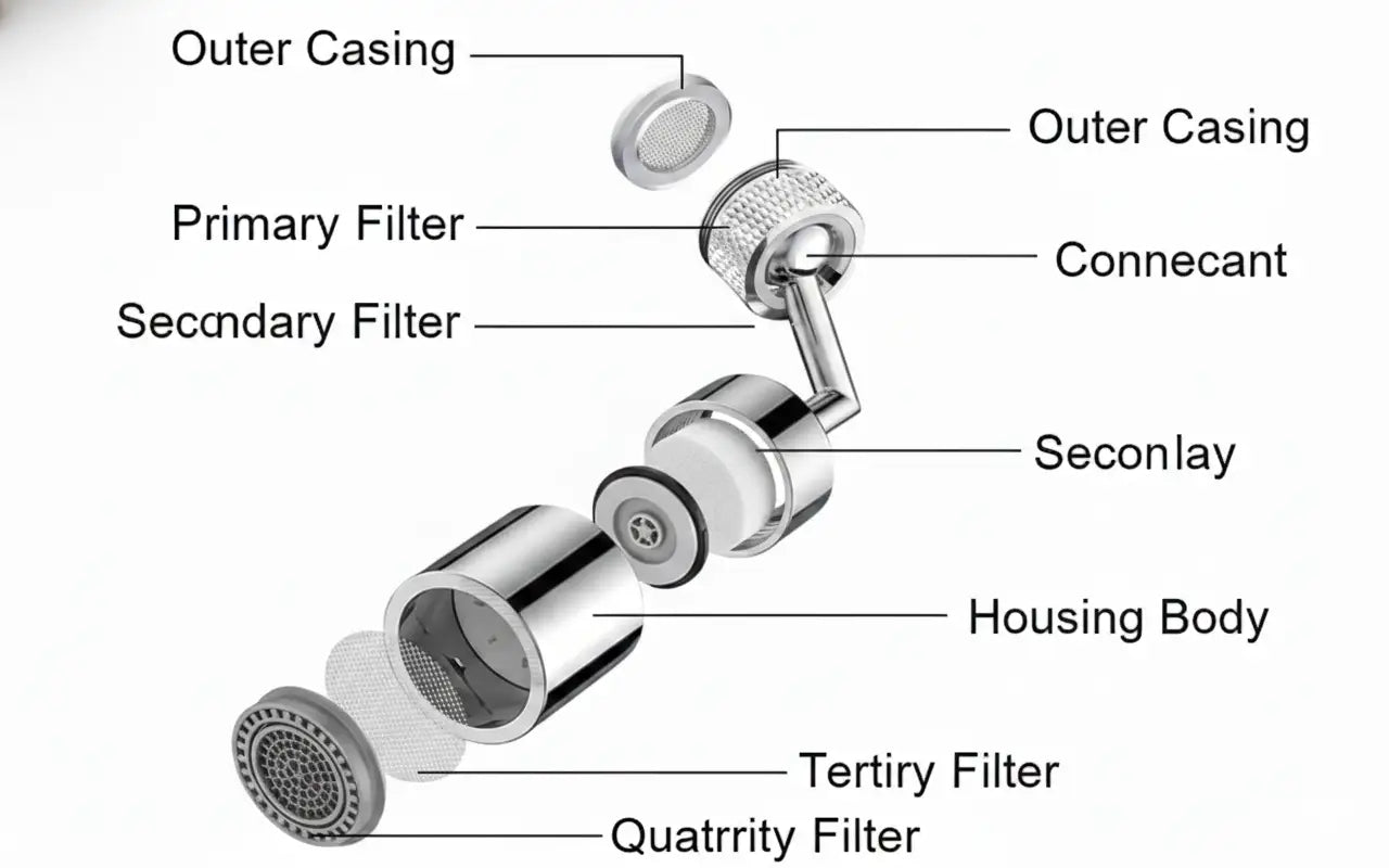 Rotating Faucet Tap Extender | Stainless Steel | 360° Rotation