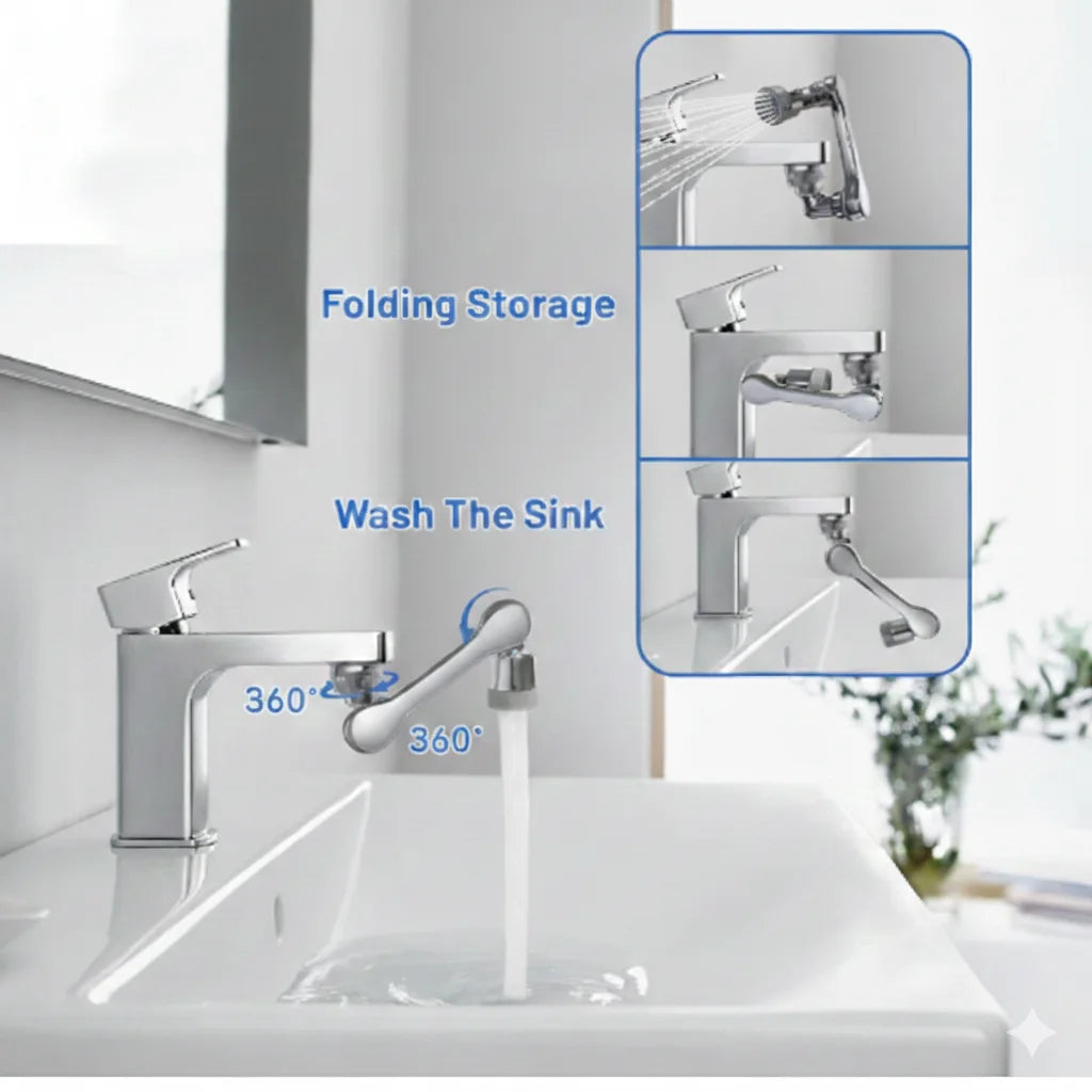 Rotating Faucet Tap Extender | Stainless Steel | 360° Rotation