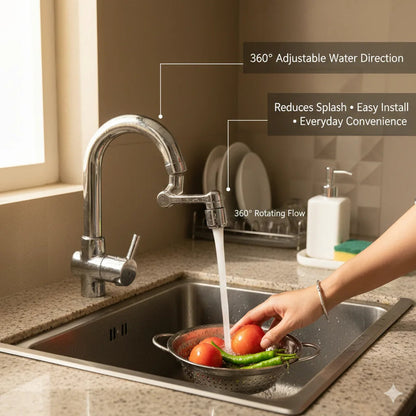 Rotating Faucet Tap Extender | Stainless Steel | 360° Rotation