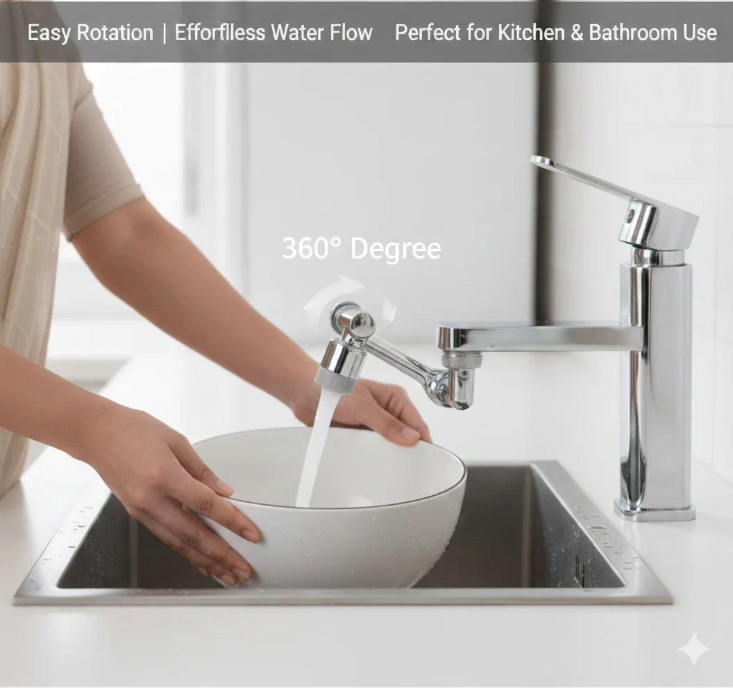 Rotating Faucet Tap Extender | Stainless Steel | 360° Rotation