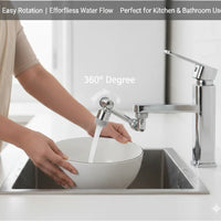 Rotating Faucet/Tap Extender | Stainless Steel | 180° rotation photo 1