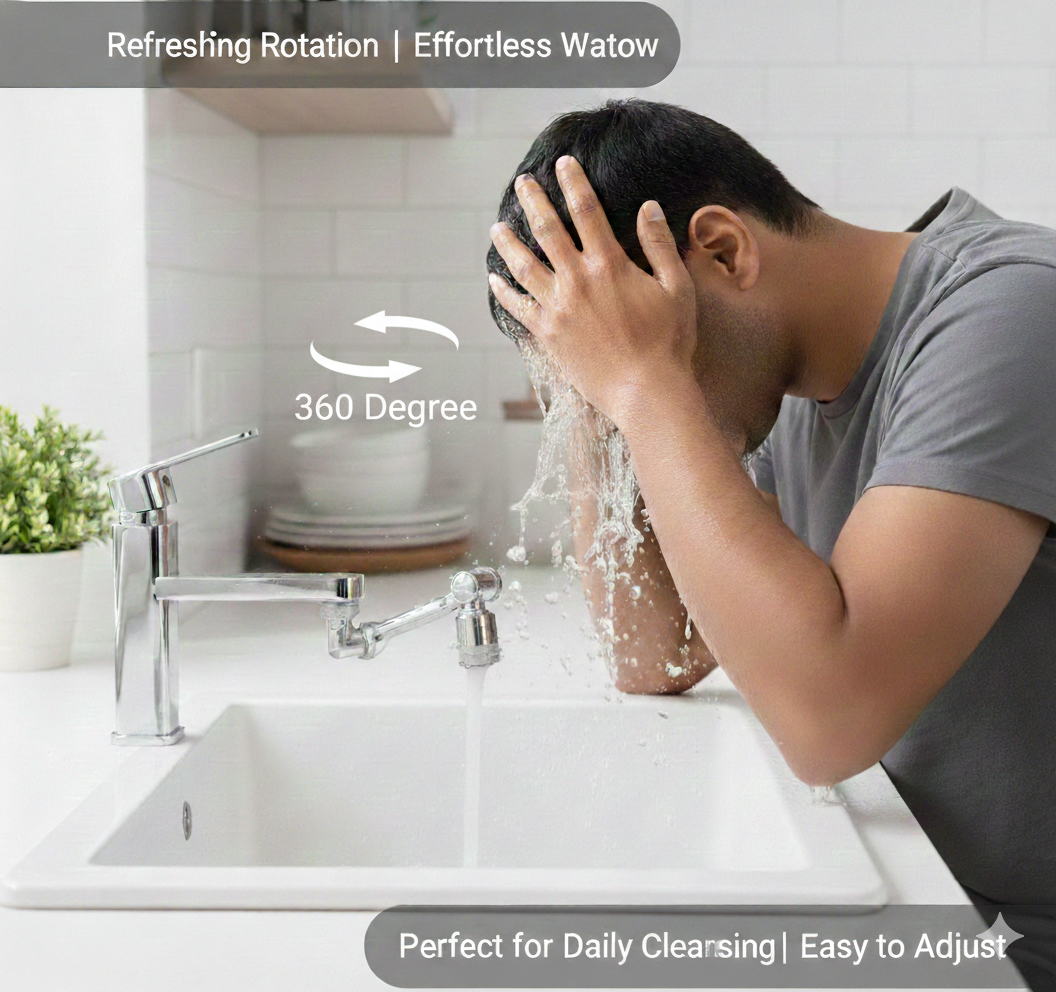 Rotating Faucet Tap Extender | Stainless Steel | 360° Rotation